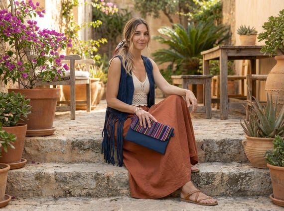 Boho Chic Clutch – Colorful Boho Bag – Et...