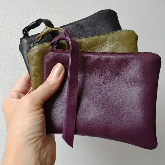 Buttery soft leather pouch, handmade coin pur...