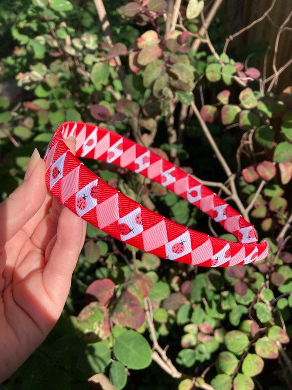 Red Ladybug Headband: Handmade hair accessory...