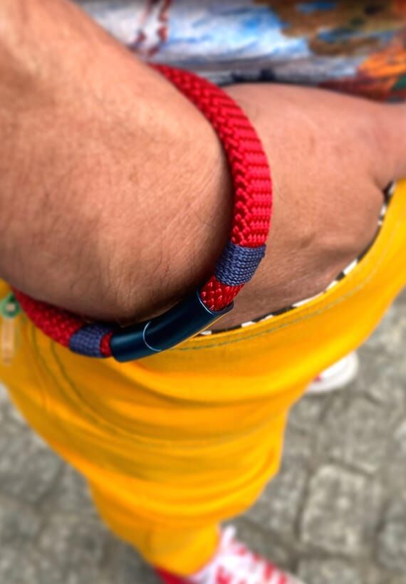 Handmade Durable Climbing Rope Bracelet - Arg...