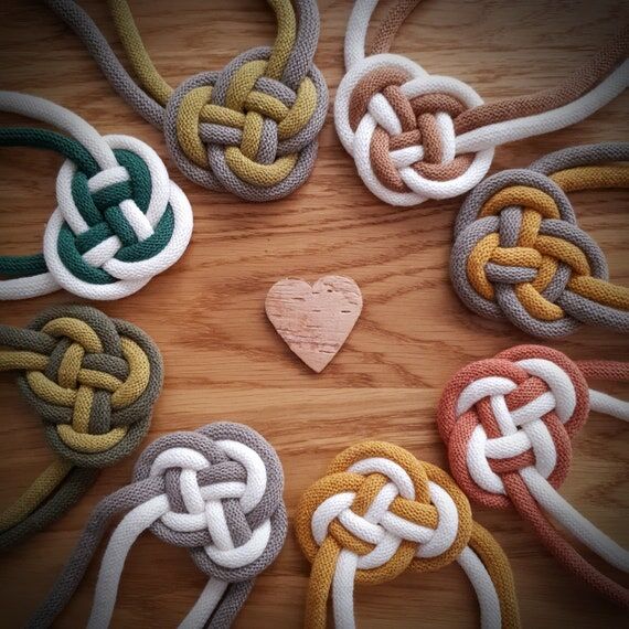 DREAM handmade rope necklace, recycled cotton...