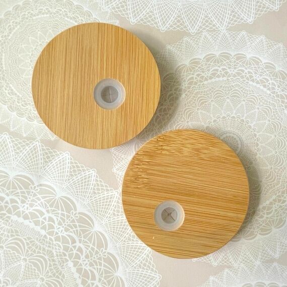 Bamboo lid replacement for 16oz glass tumbler...
