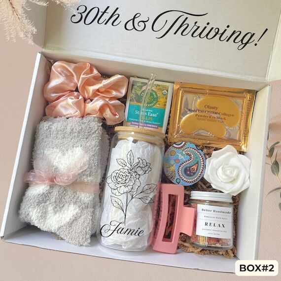 30th Birthday Gift Box for Her, Personalized ...