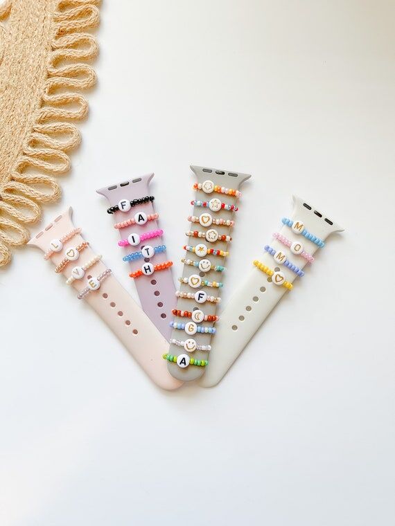 Custom Apple Watch Band Charm: Beaded Watch S...