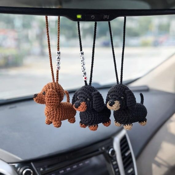Dachshund Car Charm- Personalized Sausage Dog...