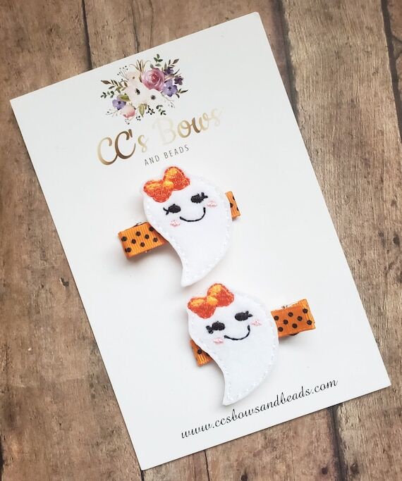 Ghost Felt Hair Clips - Set of Two Felties - ...