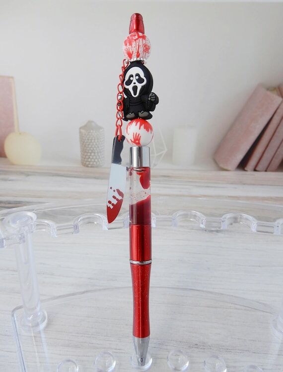 Halloween Beaded Pens • Bloody Halloween Pe...