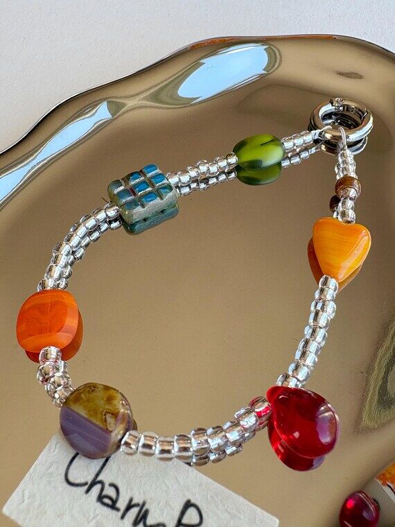 Beaded Phone Charm Strap | Wristlet Keychain ...