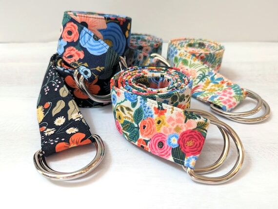 Rifle Paper Co. Floral D-Ring Belt: Handmade ...