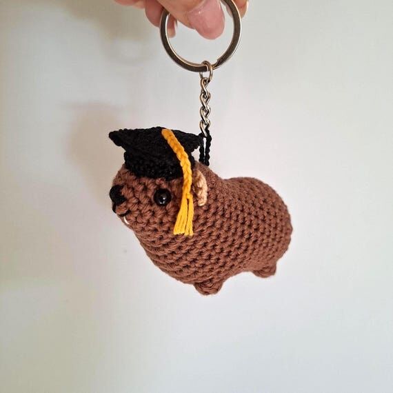 Crochet Hyrax Keychain, Awawa Graduation Cap ...