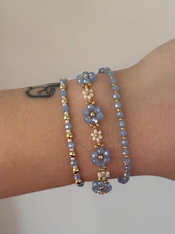 Louise bracelet stack in gold or silver...