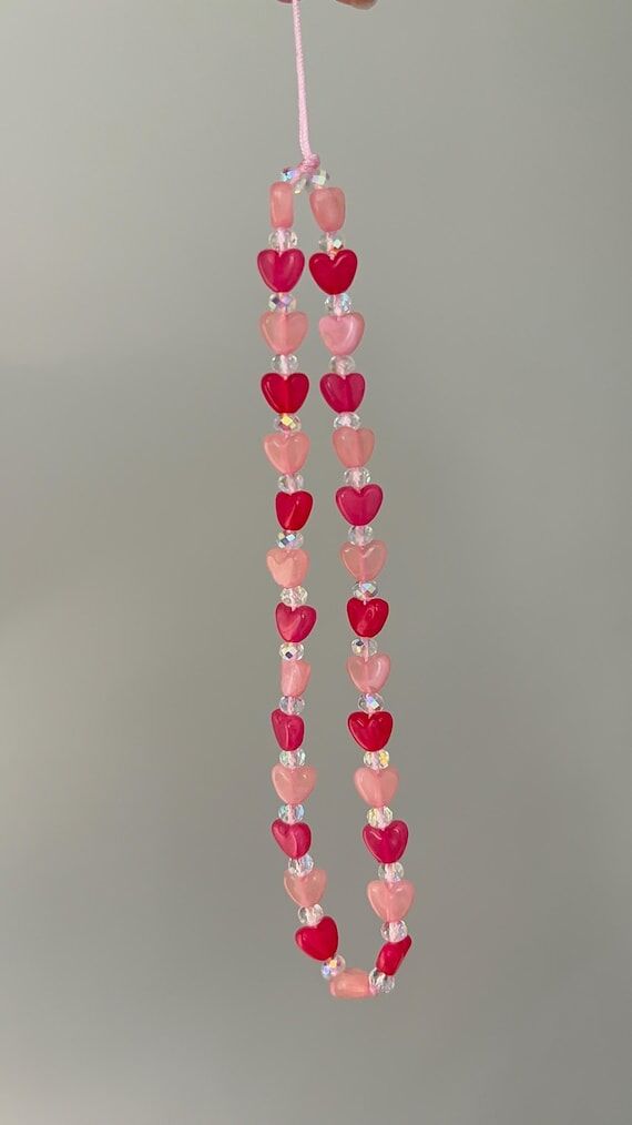 Pink Heart Phone Strap – Cute Girly Wristle...