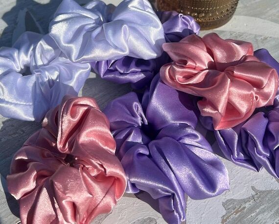 Satin Scrunchies for Hair Health | Anti-Break...