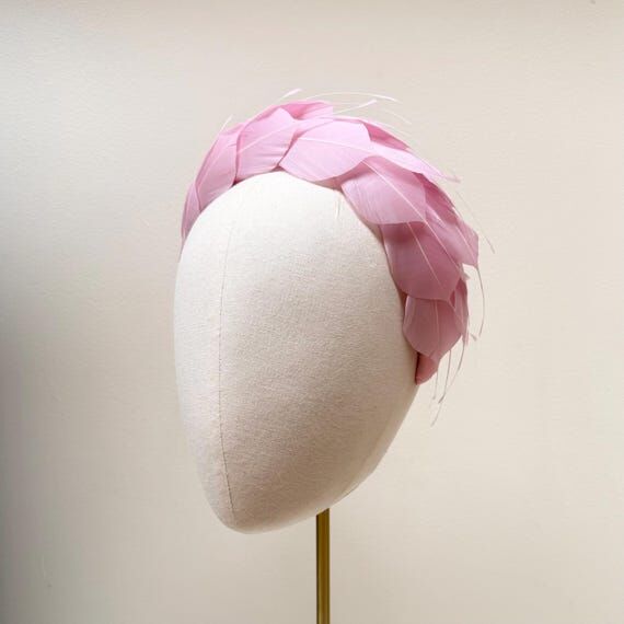 Pink Feather headband Fascinator for weddings...