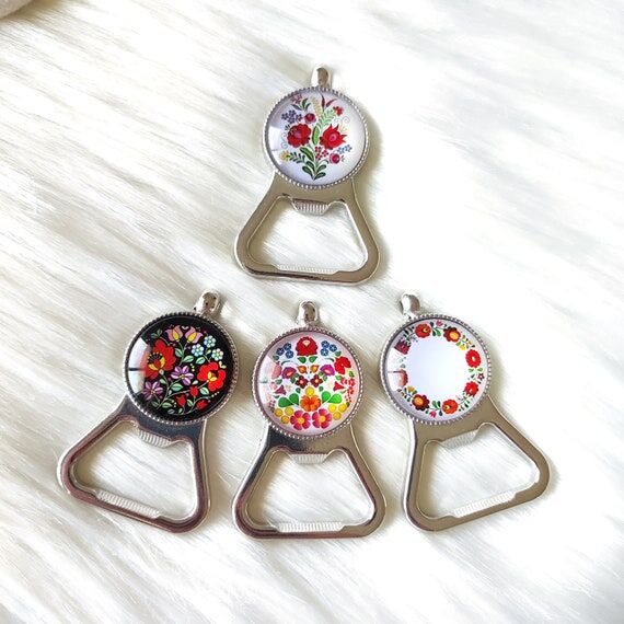 Hungarian Floral Bottle Opener, Folk Art Key ...