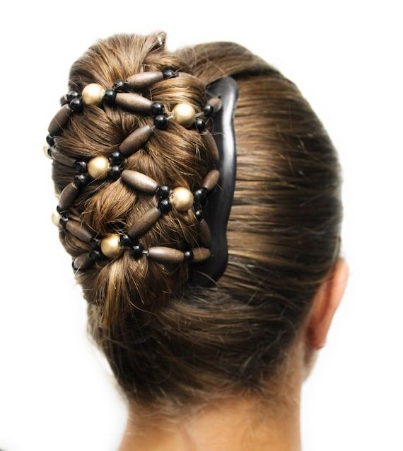 Beaded Double Hair Comb, Holds Thick Hair, Wo...