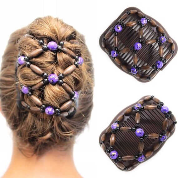 Wooden Hair Bun Maker, Pony Tail, Hair Clip, ...