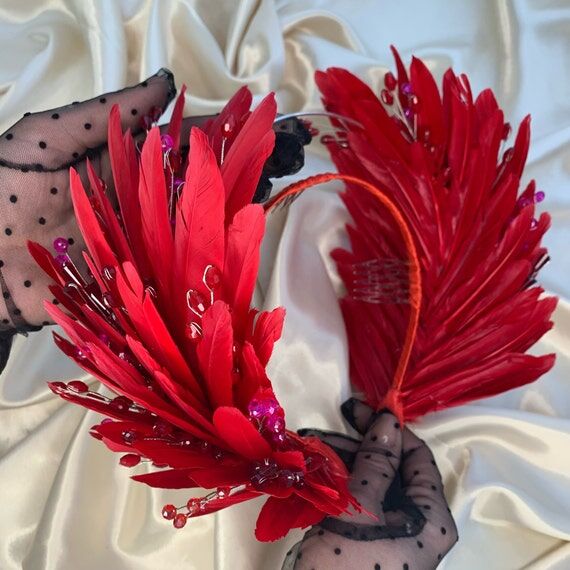 Red Feather Headdress – Statement Festival ...