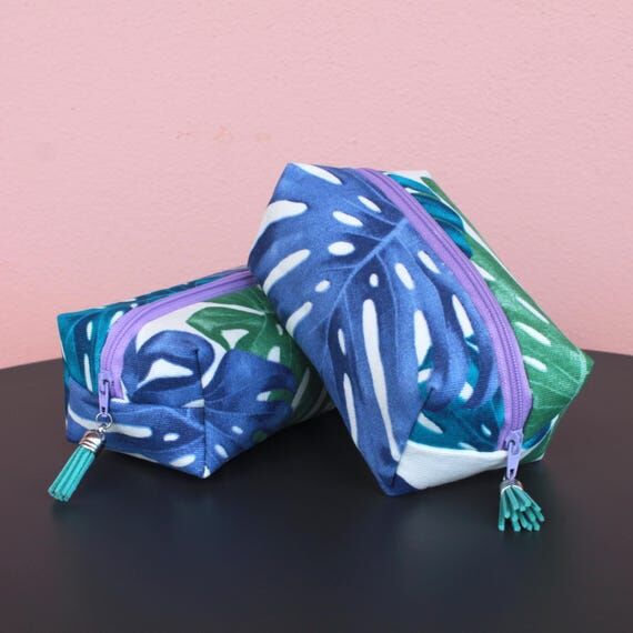 Tropical Canvas Pencil Case | Zipper Pouch fo...