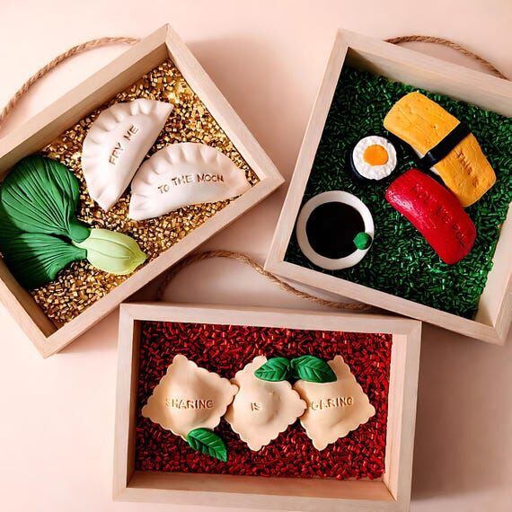 Clay Wall Art Home Decor Handmade 3D Food Han...