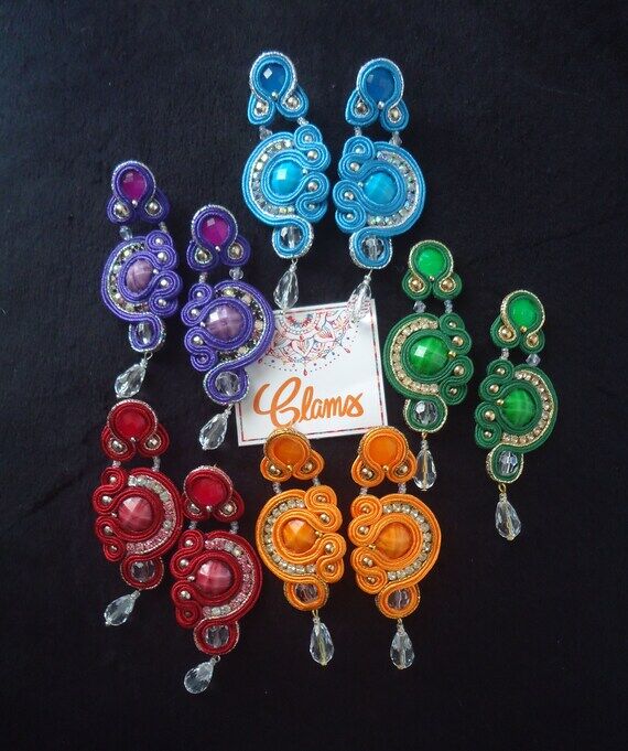 Earrings Earrings Soutache Fantasy Exclusive ...