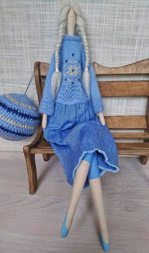 Handmade Christmas Fairy Tilda Doll – Fully...