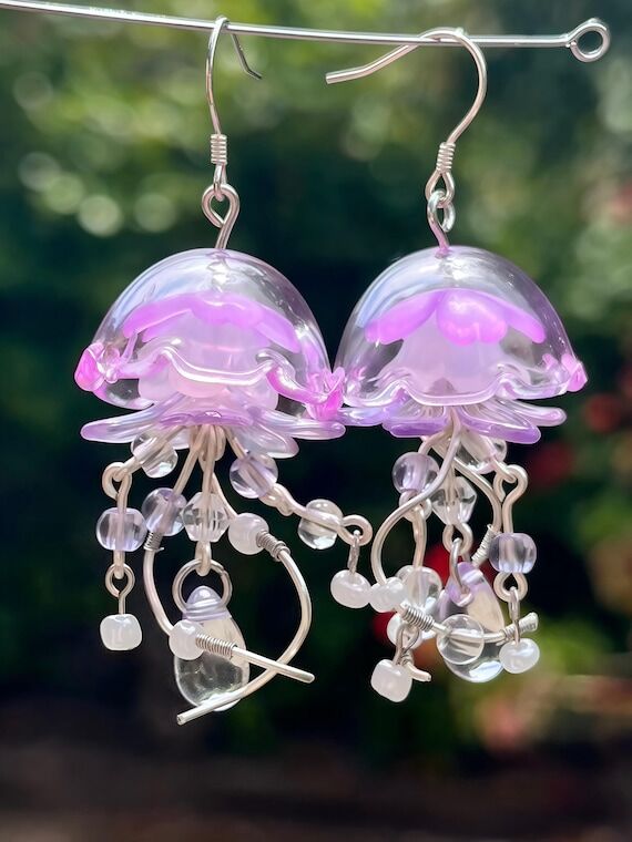 Jellyfish Earrings Hypoallergenic - Sterling ...