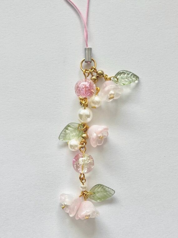 Fairycore Phone Charm Handmade - Green, Gold,...