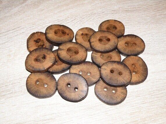 Large 16 Handmade oak wood Tree Branch Button...