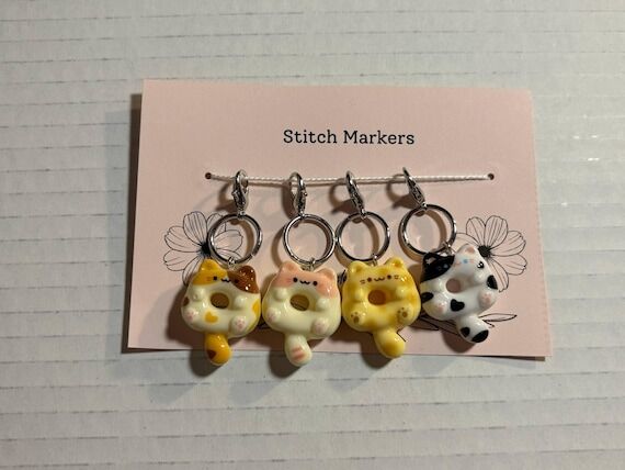 Donut Kitties Stitch Marker Set...