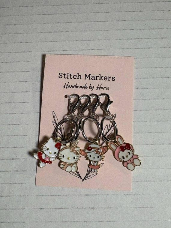 Hello Kitty Dress Up Stitch Marker Set...