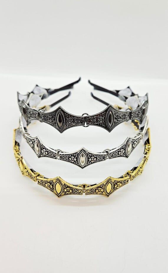 Metal Crown Headband: Ren Faire, Viking Crown...