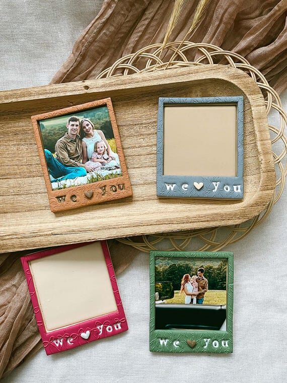 Clay Polaroid Picture Magnet|Decor|Refrigerat...