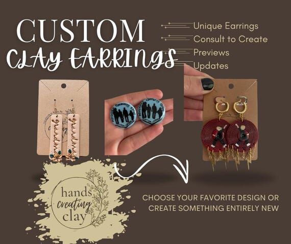 Custom Clay Earrings- Polymer Clay|Accessorie...