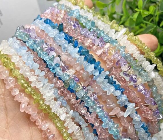 3×5mm Natural Rose quartz strawberry crystal...