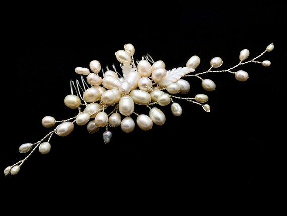 Elegant Vintage inspired Bridal Hair Comb, Br...
