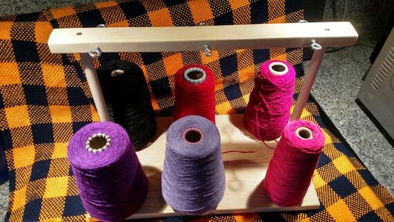 6 Cone Holder Guide Weaving Yarn Bobbin Loom ...