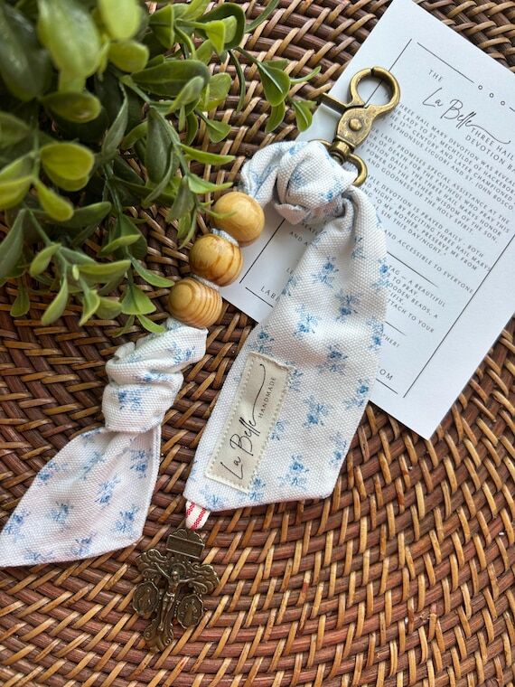 3 Hail Mary Devotional Bag Tag Charm | Cathol...