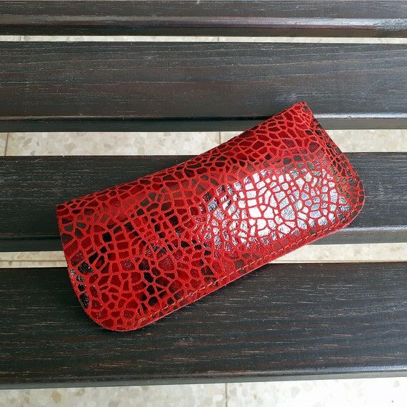 Eyeglasses case, Soft glasses case, Red sungl...