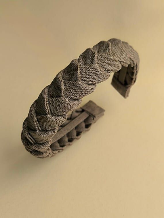 Handmade Linen Braided Headband: Earth Brown ...