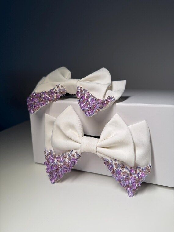 Sparkly Hair Bow Clips – Double Bow Hair Ac...