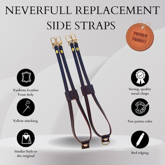 Neverfull Side straps, Brown to match Damier ...