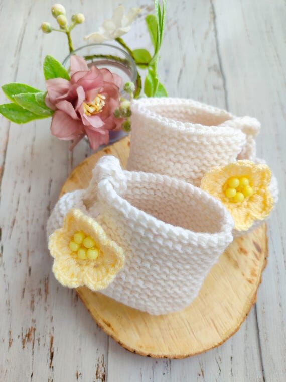 Baby Booties Newborn Christening Gift...