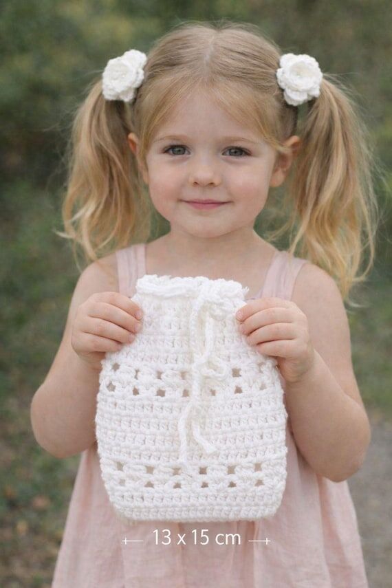 Crochet First Communion Purse | Handmade Smal...