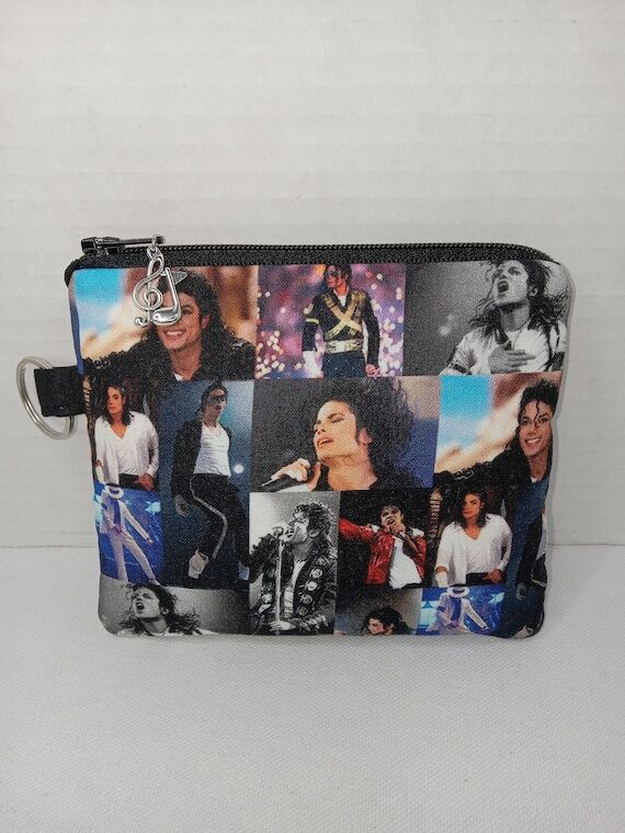 Handmade Michael Jackson Coin Purse: Zippered...