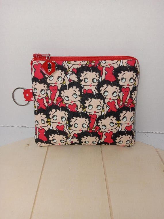 Betty Boop red allover inspired coin bag key ...