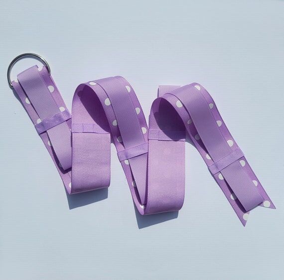 Purple Grosgrain Ribbon Headband & Hair Bow O...