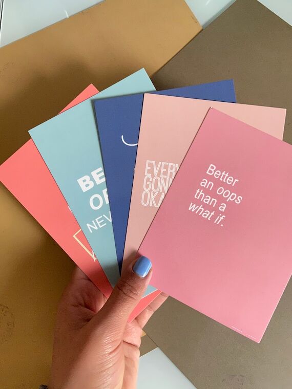 Cute postcard set, postcard wall art, affirma...
