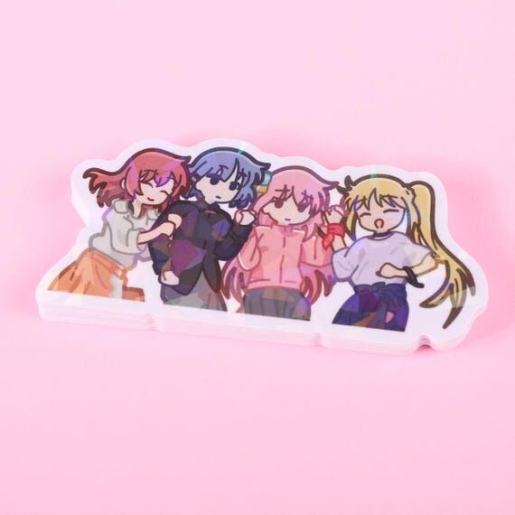 Bocchi Die Cut Sticker | Weatherproof Anime S...