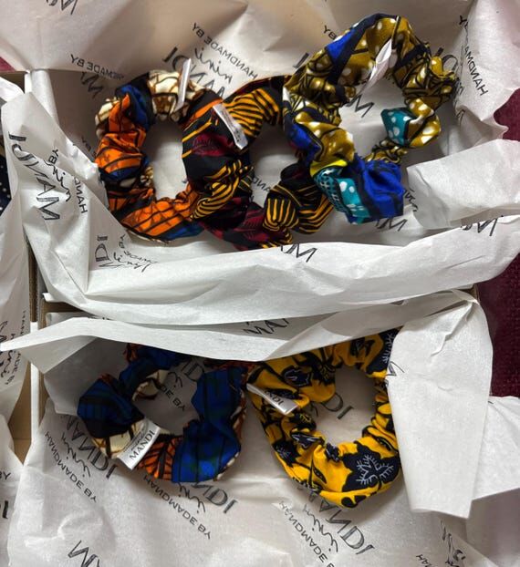 Ankara African Print Scrunchie | Handmade Wax...